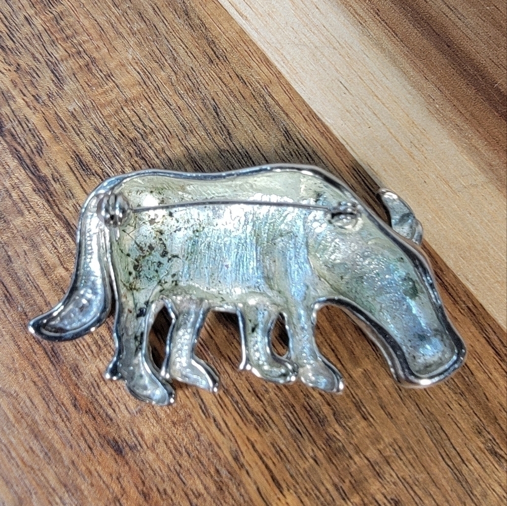 Vintage Buffalo Brooch Pin Metal 1970s - Picture 8 of 11